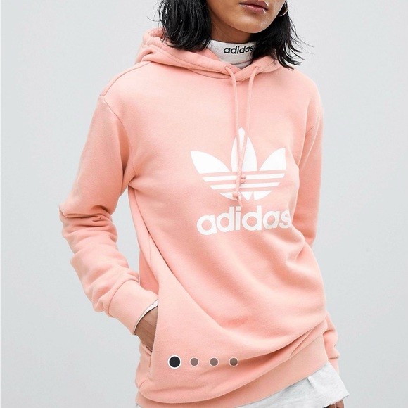 adidas trefoil oversized hoodie